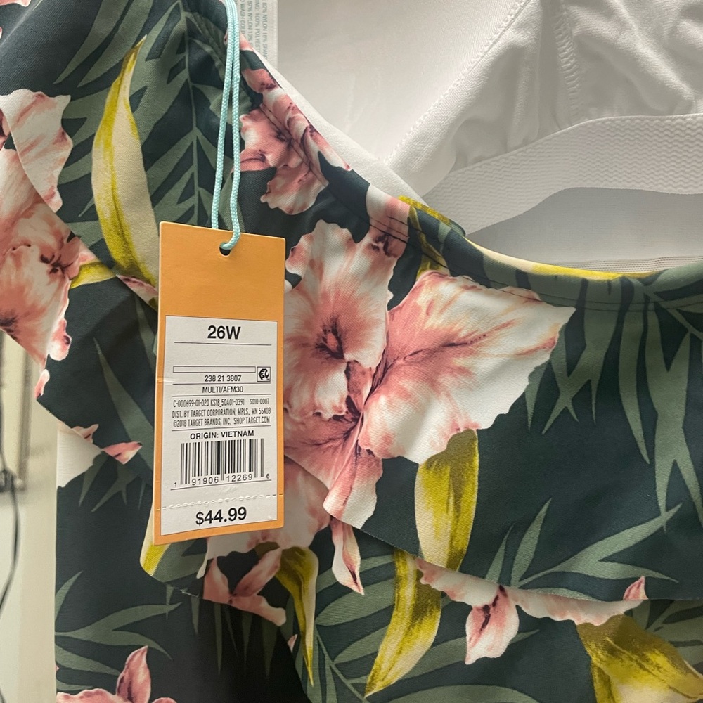 NWT- Floral Kona Sol Swimsuit 26W - Picture 4 of 4
